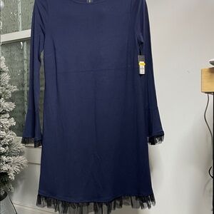 36. NWT Crown & Ivy Novel Navy Lasting Luce Dress With Tulle